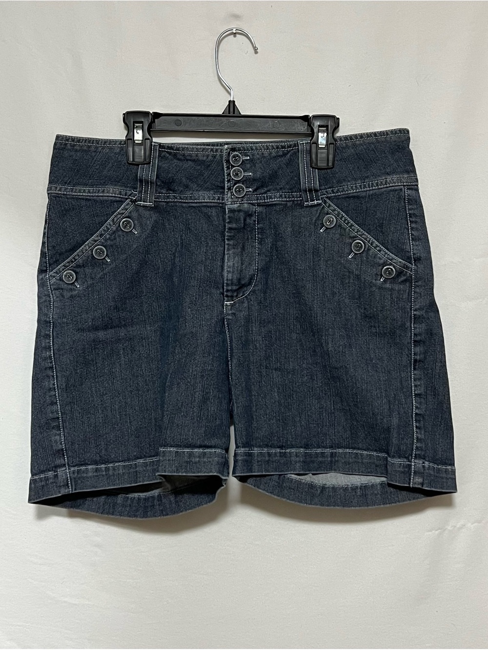 Y2K Vintage-Style Merona High Waist Sailor Denim Shorts Summer Cotton Casual - Picture 2 of 9